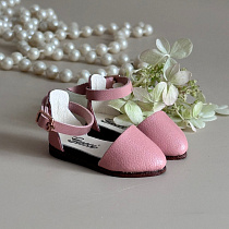 Туфли  с пряжкой на кожанной подошве, для Paola Reina, натуральная кожа,  5 см, узкий нос, пыльная роза