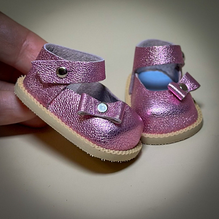 Туфли, для Paola Reina,  натуральная кожа, розовый перламутр