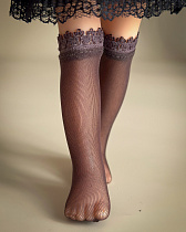 Завышенные гольфы для куклы Paola Reina 33 см, сеточка, коричневые