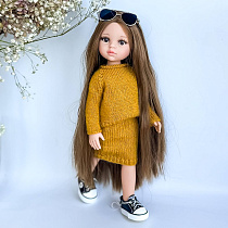 Комплект вязанный: Юбка и пуловер, на куклу Paola Reina