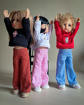 Брюки из денима для куклы Paola Reina 33 см, голубые