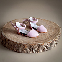 Туфли  с пряжкой на кожанной подошве, для Paola Reina, натуральная кожа,  5 см, узкий нос, розовые