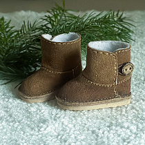 Угги для Paola Reina, натуральная замша,  коричнево-болотные