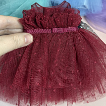 Платье фатиновое, ярусное, для куклы Paola Reina 33 см, бордо