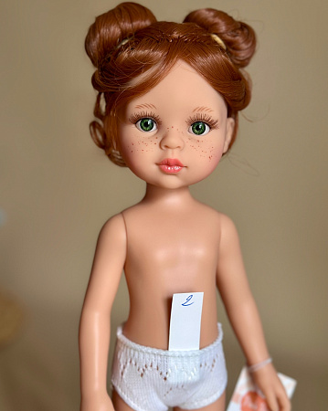 Кукла CRISTI / Кристи - рыжая  с буклями, глаза зелёные, без одежды, 34 см (Арт.14442)