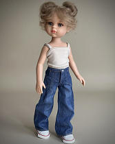 Джинсы на куклу Paola Reina 33 см, широкие