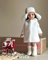 Шубка "Каракуль"  для куклы Paola Reina 33 см, молочная