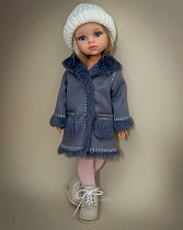 Дубленка для куклы Paola Reina 33 см, серая