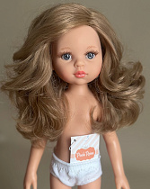 Кукла CARLA / Карла - блондинка с волнистыми волосами, без челки, глаза серо-голубые, без одежды, 34 см (Арт.14802)