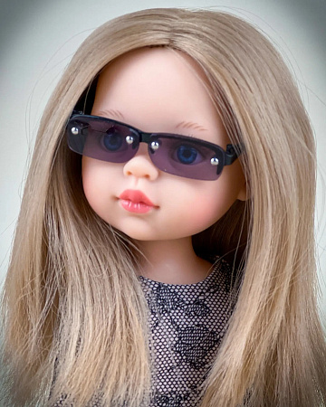 Очки для кукол Paola Reina, оправа черная , темные стекла