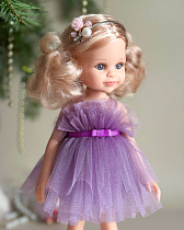 Платье фатиновое, ярусное, для куклы Paola Reina 33 см, черника