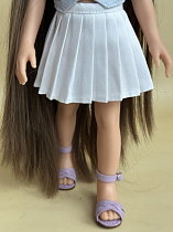 Юбка на куклу Paola Reina 33 см, в складку, белая