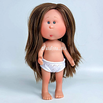 Кукла  без одежды Mini Миа, русые длинные волосы, 23 см