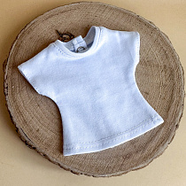 Футболка на куклу Paola Reina 33 см: белая со спущенным рукавом