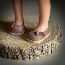 Туфли, для Paola Reina,  натуральная замша, коричневые