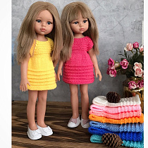 Платье "Карамель"  на куклу Paola Reina 33 см, цвета в ассортименте
