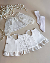 Комплект из 3 предметов: Сарафан, блуза, гольфы, на куклу Paola Reina